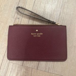 Designer Kate Spade wristlet - Maroon